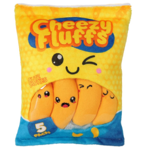 Snack Zakje met Mini Kaas Chips Pluche Knuffel 18 cm