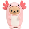 Kat in Roze Axolotl Onesie Pyjama Kawaii Pluche Knuffel 25 cm