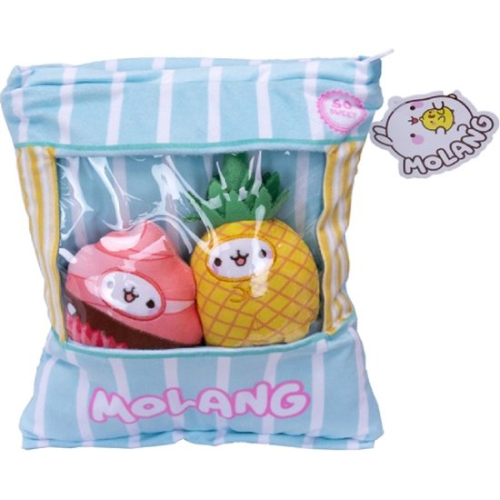 Molang Snack Zakje (Cupcake en Ananas) Pluche Knuffel 26 cm
