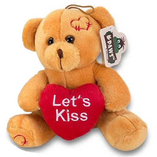 Teddybeer Daisy Pluche Knuffel met Hart (Let’s Kiss) 20 cm