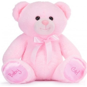 Baby Girl Teddybeer Roze Pluche Knuffel (Kraamcadeau Meisje) 22 cm