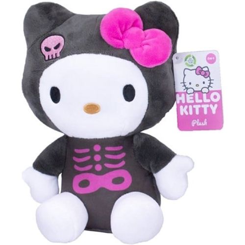 Hello Kitty (Zwart/Roze) Halloween Pluche Knuffel 25 cm