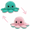 Octopus Mood Pluche Knuffel 15 cm (Turquoise/Roze)