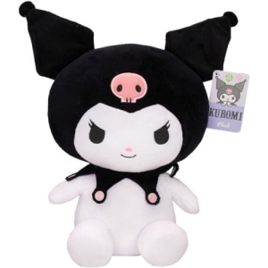 Kuromi (Zwart) Hello Kitty Snuggly Pluche Knuffel 27 cm