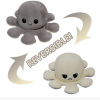 Octopus Mood Pluche Knuffel 15 cm (Grijs/Wit)