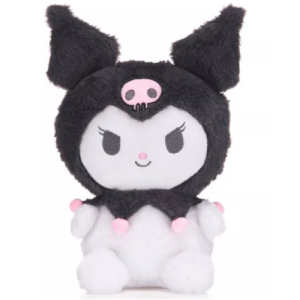 Kuromi (Zwart) Hello Kitty Fluffy Pluche Knuffel 30 cm