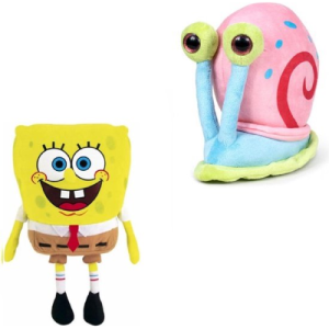 Spongebob Squarepants Pluche Knuffel + Gary de Slak Pluche Knuffel 18 cm