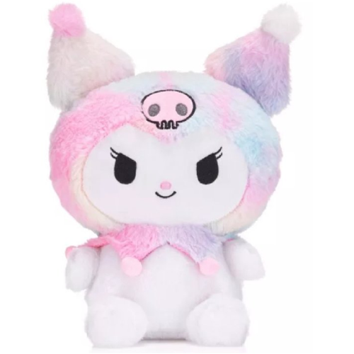 Kuromi (Regenboog) Hello Kitty Fluffy Pluche Knuffel 30 cm