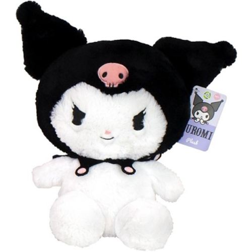 Kuromi (Zwart) Hello Kitty Fluffy Pluche Knuffel 35 cm