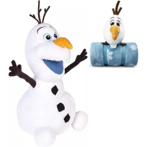 Olaf met Fleece Deken Disney Frozen Pluche Knuffel 35 cm