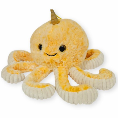 Octopus (Geel) Kawaii Pluche Knuffel 25 cm