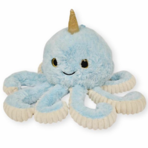 Octopus (Blauw) Kawaii Pluche Knuffel 25 cm