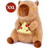 Capybara met Pizza Pluche Knuffel XXL 100 cm - Capibara