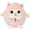 Kat in Roze Onesie Pyjama Kawaii Pluche Knuffel 20 cm
