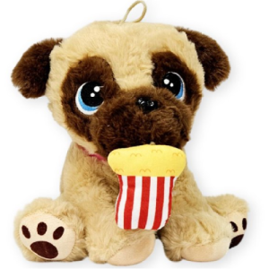 Hond met Popcorn Kawaii Pluche Knuffel 18 cm