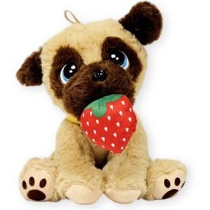 Hond met Aardbei Kawaii Pluche Knuffel 18 cm