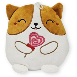Hond met Hartjes Lolly Kawaii Pluche Knuffel 20 cm