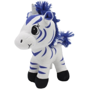 Zebra Eenhoorn Unicorn Blauw Dierentuin Pluche Knuffel 24 cm
