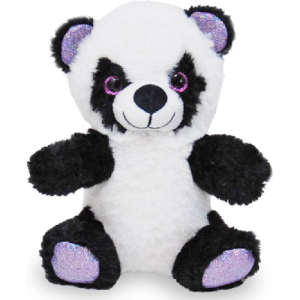 Panda met Glitters (Paars) Pluche Knuffel 18 cm