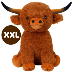 Stier (Bruin) Pluche Knuffel XXL 100 cm - Highlander Hooglander